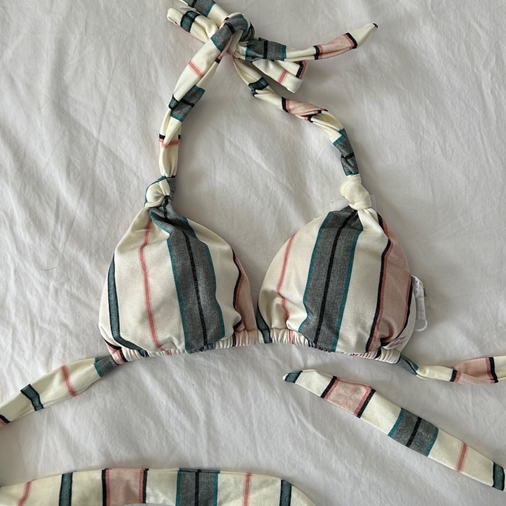 Billabong Striped Bikini Top